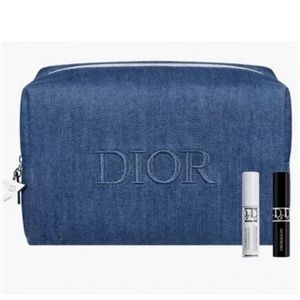 DIOR Denim Pouch Diorshow Mascara 3D Primer Bundle NEW